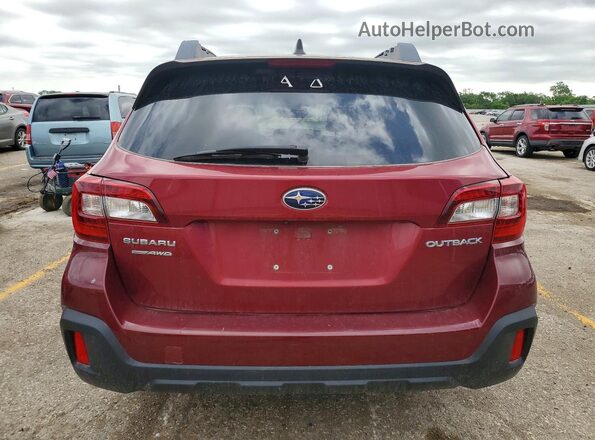4S4BSAFC4J3242425 2018 SUBARU OUTBACK Red Widok z tyłu