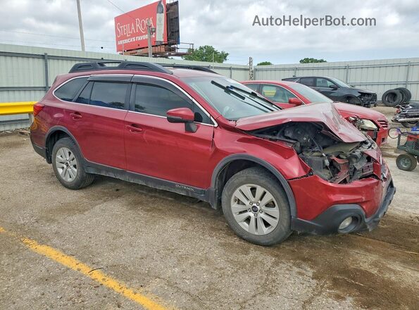4S4BSAFC4J3242425 2018 SUBARU OUTBACK Red Przód prawy