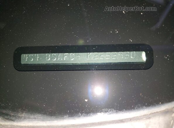 4S4BSAFC4K3253930 2019 SUBARU OUTBACK Silver Widok naklejki z numerem VIN