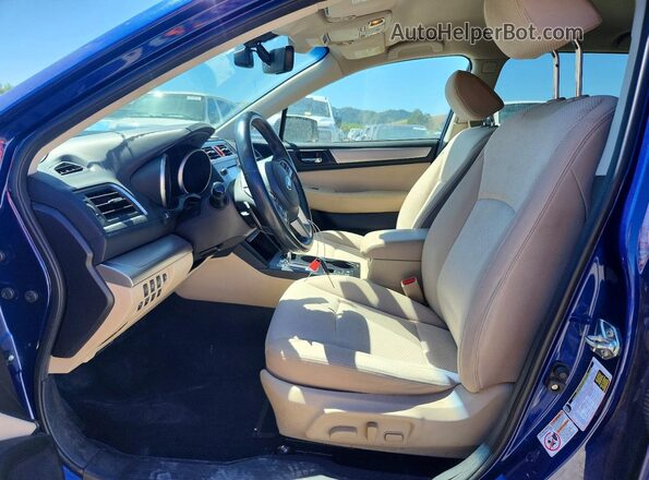 4S4BSAFCXH3345603 2017 SUBARU OUTBACK Синий Вид салона спереди