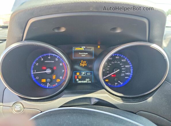 4S4BSAFCXH3345603 2017 SUBARU OUTBACK Синий Вид щитка приборов