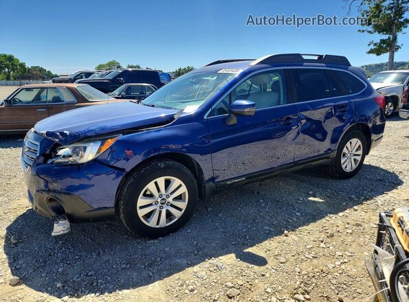 4S4BSAFCXH3345603 2017 SUBARU OUTBACK Синий Передняя левая четверть