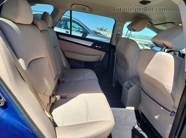4S4BSAFCXH3345603 2017 SUBARU OUTBACK Синий Вид задних сидений