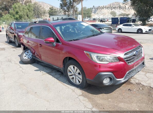 4S4BSAHC1K3210157 2019 SUBARU OUTBACK Бордовый Передняя правая четверть