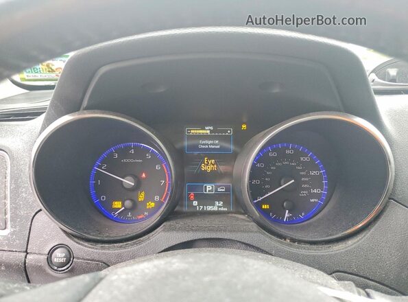 4S4BSAHC3G3290746 2016 SUBARU OUTBACK Синий Вид щитка приборов
