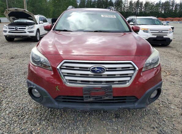 4S4BSAHC5G3240656 2016 SUBARU OUTBACK Maroon Widok z przodu