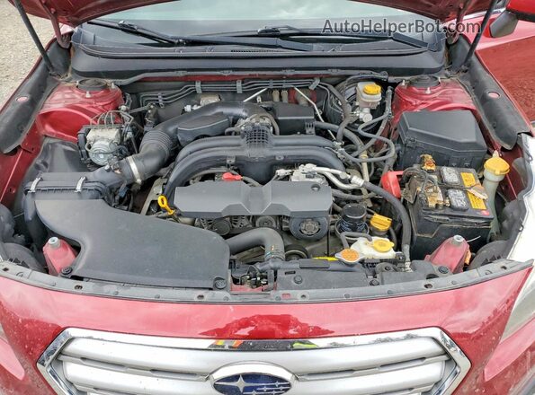 4S4BSAHC5G3240656 2016 SUBARU OUTBACK Maroon Widok wnętrza z tyłu