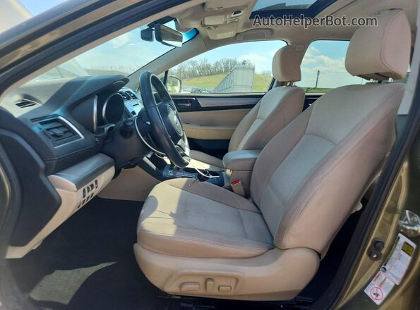 4S4BSAHC9K3215221 2019 SUBARU OUTBACK Зеленый Вид салона спереди