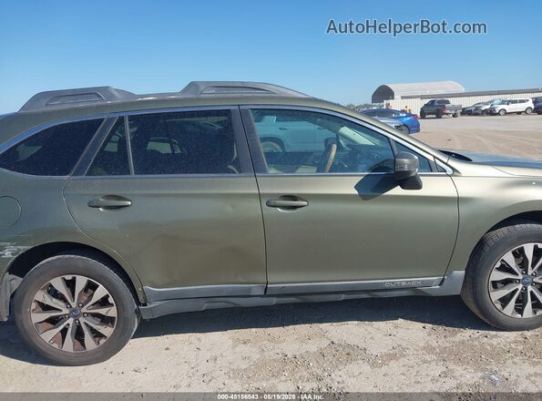 4S4BSALC4G3218820 2016 SUBARU OUTBACK Зеленый Вид задней части салона