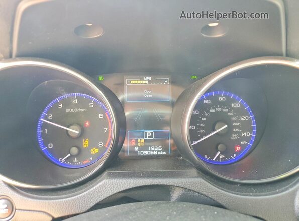 4S4BSANC1H3207563 2017 SUBARU OUTBACK Blue Widok zestawu wskaźników