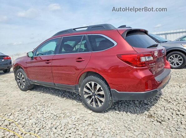 4S4BSANC1H3331798 2017 SUBARU OUTBACK Красный Задняя левая четверть