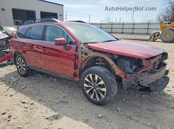 4S4BSANC1H3331798 2017 SUBARU OUTBACK Красный Передняя правая четверть