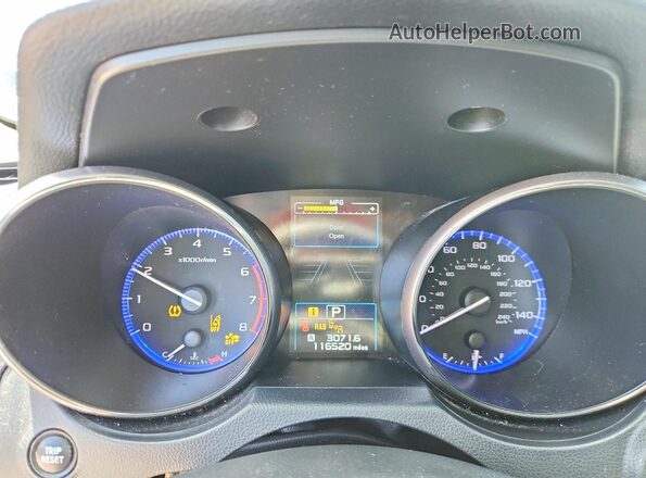 4S4BSANC2J3307533 2018 SUBARU OUTBACK Белый Вид щитка приборов