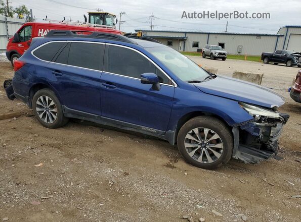 4S4BSANC3G3331008 2016 SUBARU OUTBACK Синий Передняя правая четверть
