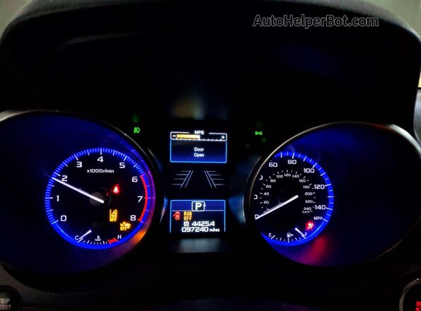 4S4BSANC7H3420016 2017 SUBARU OUTBACK Зеленый Вид щитка приборов