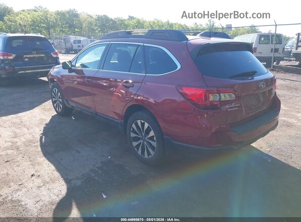 4S4BSANC8H3235151 2017 SUBARU OUTBACK Бордовый Задняя левая четверть