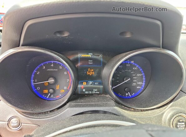 4S4BSANCXG3208354 2016 SUBARU OUTBACK Синий Вид щитка приборов