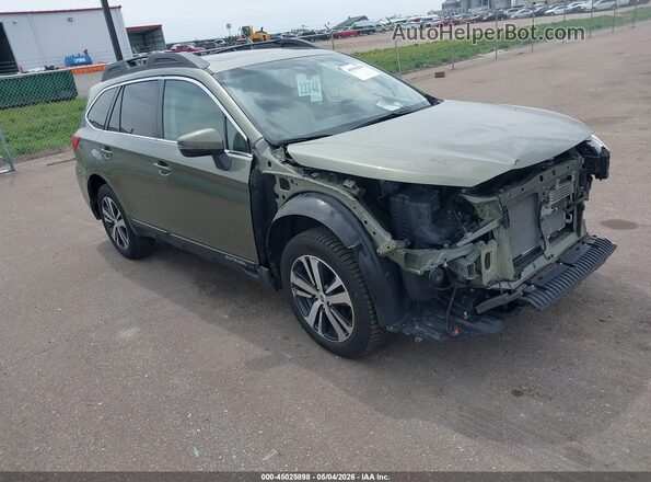 4S4BSANCXK3358473 2019 SUBARU OUTBACK Зеленый Передняя правая четверть