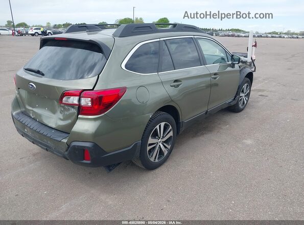 4S4BSANCXK3358473 2019 SUBARU OUTBACK Зеленый Задняя правая четверть