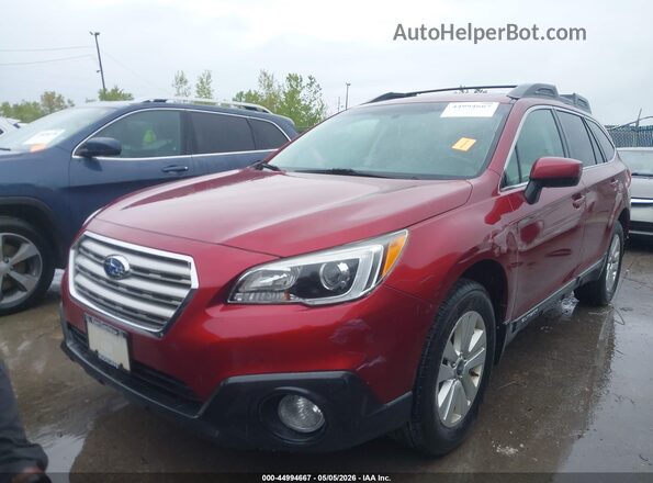 4S4BSBDC1G3240567 2016 SUBARU OUTBACK Красный Передняя левая четверть