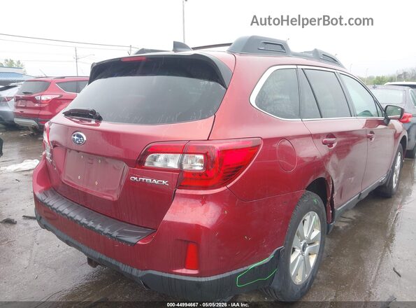 4S4BSBDC1G3240567 2016 SUBARU OUTBACK Красный Задняя правая четверть