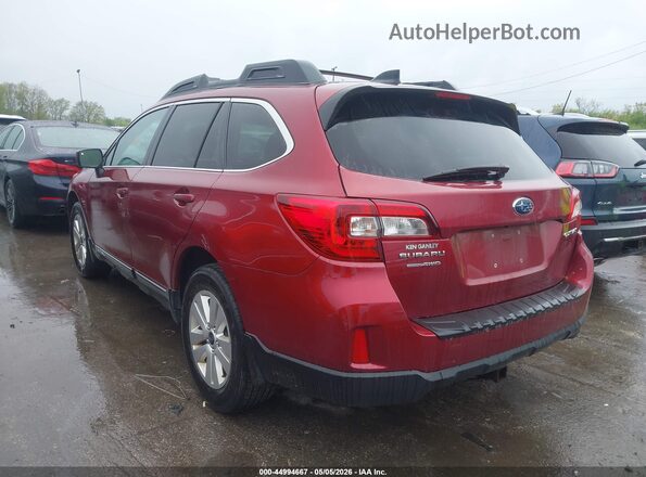 4S4BSBDC1G3240567 2016 SUBARU OUTBACK Красный Задняя левая четверть