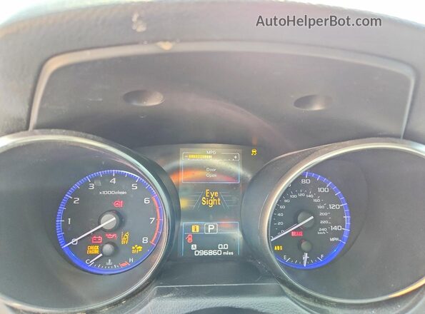 4S4BSBFC1G3204665 2016 SUBARU OUTBACK Серебряный Вид щитка приборов