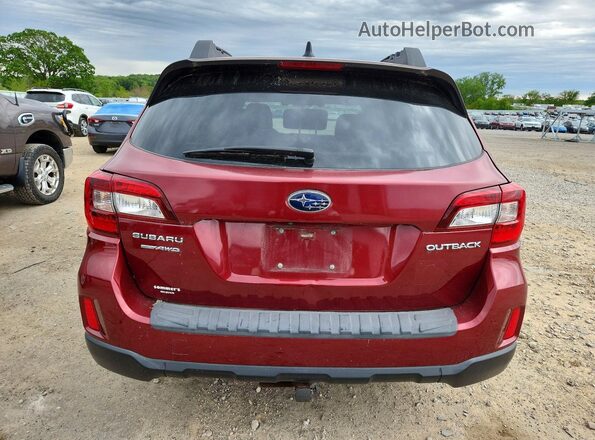 4S4BSBFC4G3322838 2016 SUBARU OUTBACK Бордовый Вид сзади