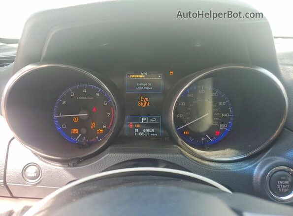4S4BSENC8J3316678 2018 SUBARU OUTBACK Белый Вид щитка приборов