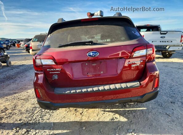 4S4BSENC9G3290620 2016 SUBARU OUTBACK Темно-бордовый Вид сзади