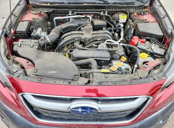 4S4BTACC3L3203359 2020 SUBARU OUTBACK Burgundy Engine compartment view