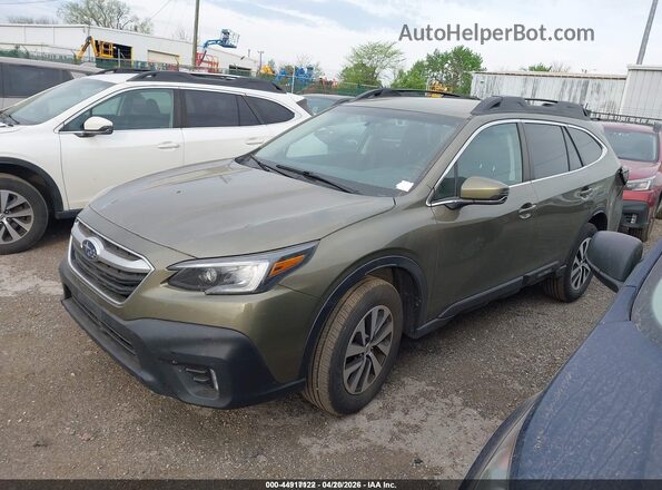 4S4BTACC3N3100591 2022 SUBARU OUTBACK Зеленый Передняя левая четверть