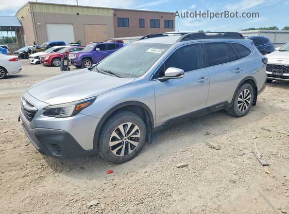4S4BTACC6L3159096 2020 SUBARU OUTBACK Серебряный Передняя левая четверть