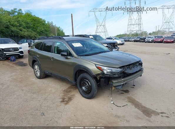 4S4BTADC0S3139486 2025 SUBARU OUTBACK Зеленый Передняя правая четверть