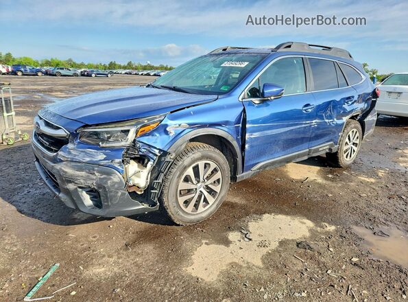 4S4BTADC6M3112733 2021 SUBARU OUTBACK Синий Передняя левая четверть