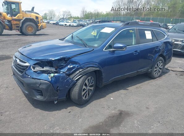 4S4BTADC7M3206958 2021 SUBARU OUTBACK Синий Передняя левая четверть