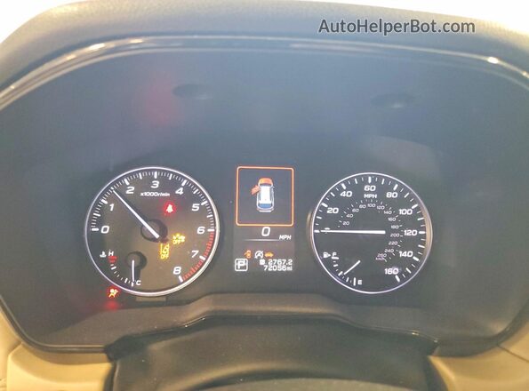 4S4BTAEC2L3126318 2020 SUBARU OUTBACK Tan Вид щитка приладів