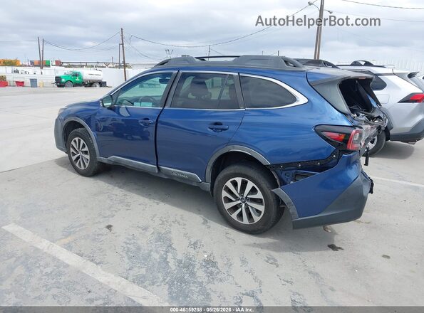 4S4BTAEC3L3124903 2020 SUBARU OUTBACK Синий Задняя левая четверть