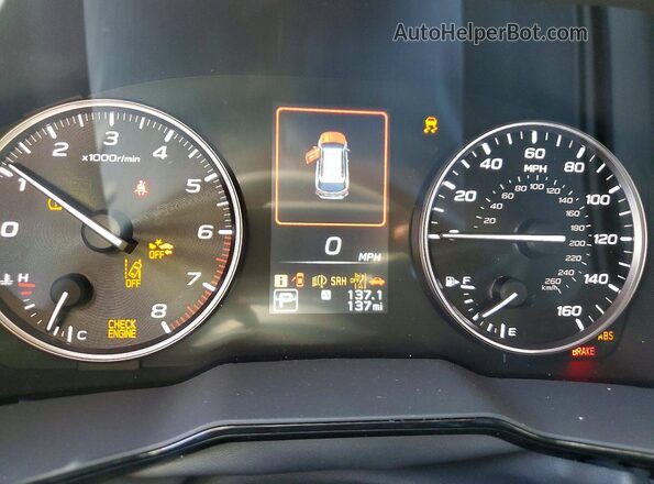 4S4BTAFC4S3333869 2025 SUBARU OUTBACK Серый Вид щитка приборов