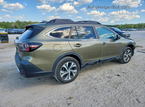 4S4BTALC6L3202805 2020 SUBARU OUTBACK Зеленый Задняя правая четверть