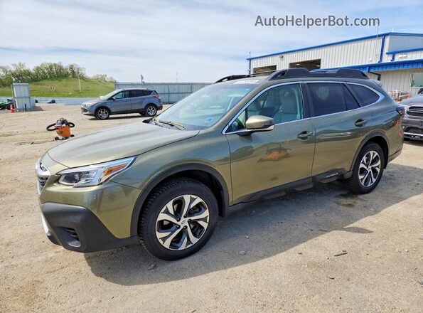 4S4BTANC2L3156502 2020 SUBARU OUTBACK Зеленый Передняя левая четверть