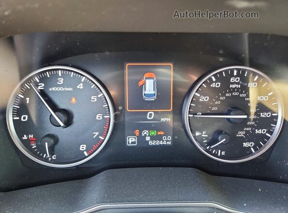 4S4BTANC2L3156502 2020 SUBARU OUTBACK Зеленый Вид щитка приборов