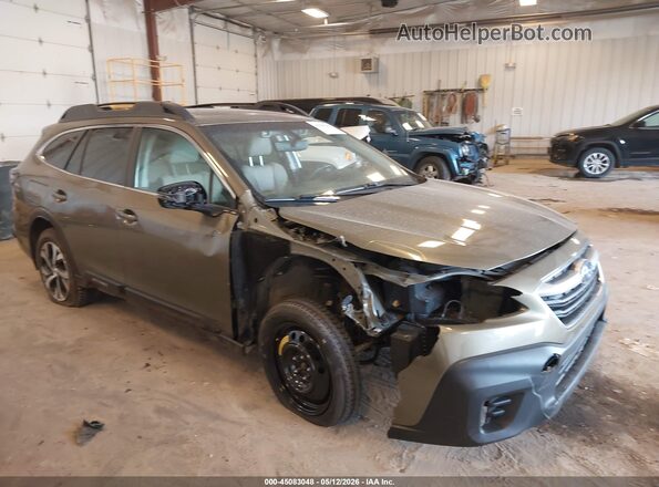 4S4BTANC4N3134696 2022 SUBARU OUTBACK Зеленый Передняя правая четверть