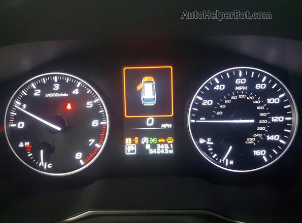 4S4BTANC5L3208480 2020 SUBARU OUTBACK Серебряный Вид щитка приборов