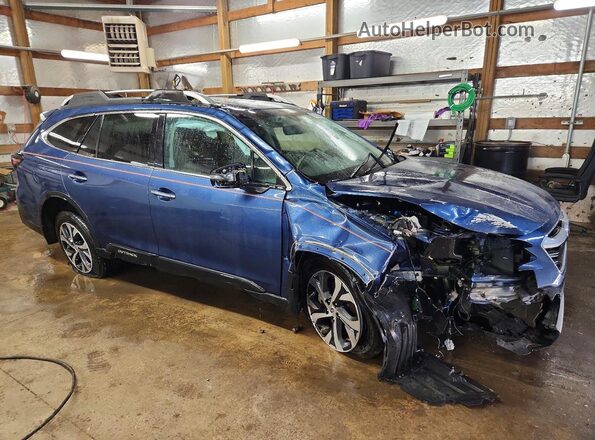 4S4BTAPC0L3141588 2020 SUBARU OUTBACK Синий Передняя правая четверть