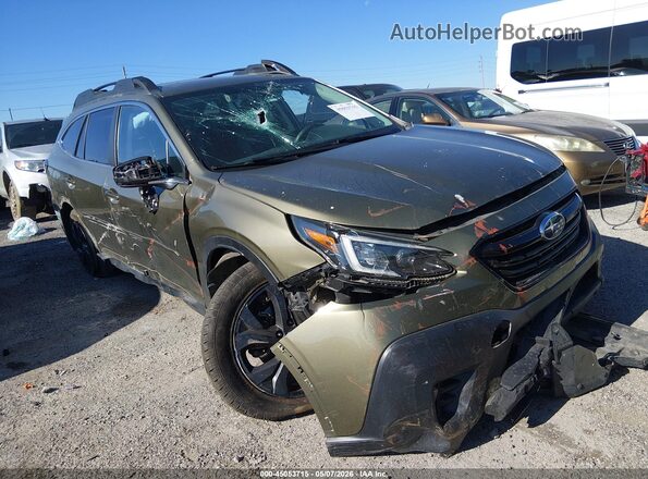 4S4BTGLD4M3140348 2021 SUBARU OUTBACK Зеленый Вид спереди