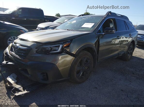 4S4BTGLD4M3140348 2021 SUBARU OUTBACK Зеленый Передняя левая четверть