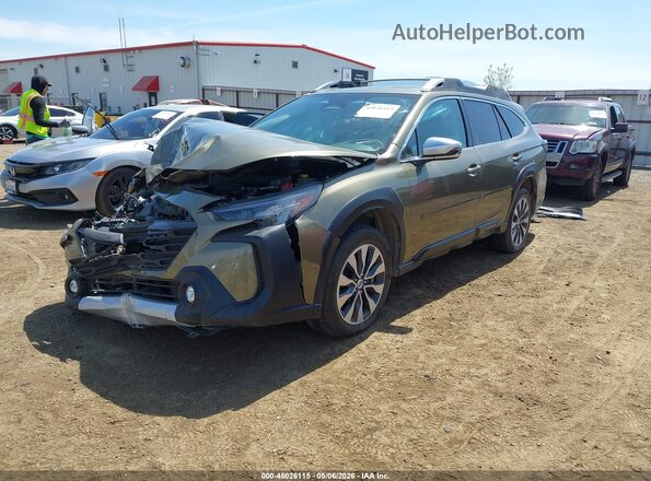 4S4BTGPDXR3189930 2024 SUBARU OUTBACK Зеленый Передняя левая четверть