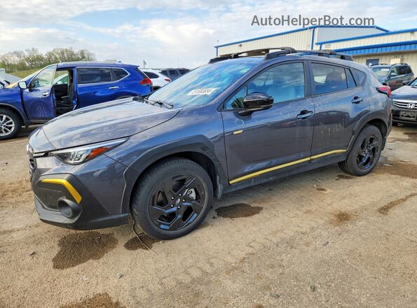 4S4GUHF60R3755752 2024 SUBARU CROSSTREK Gray წინა მარცხენა ხედი სამი მეოთხედიდან