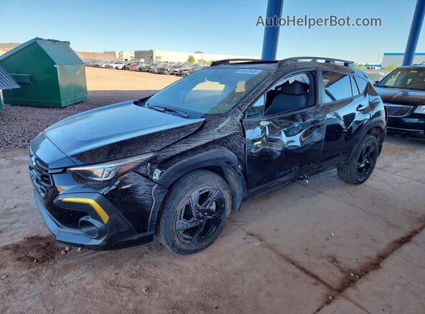 4S4GUHF60R3791019 2024 SUBARU CROSSTREK Black Przód lewy